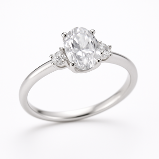White Zircon Stone Ring