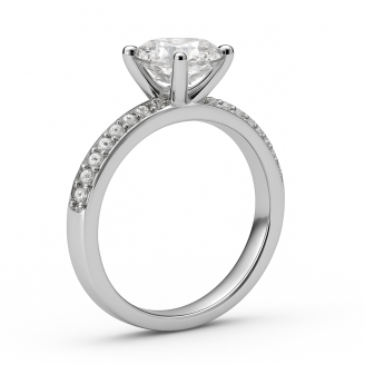 White Zircon Stone Ring